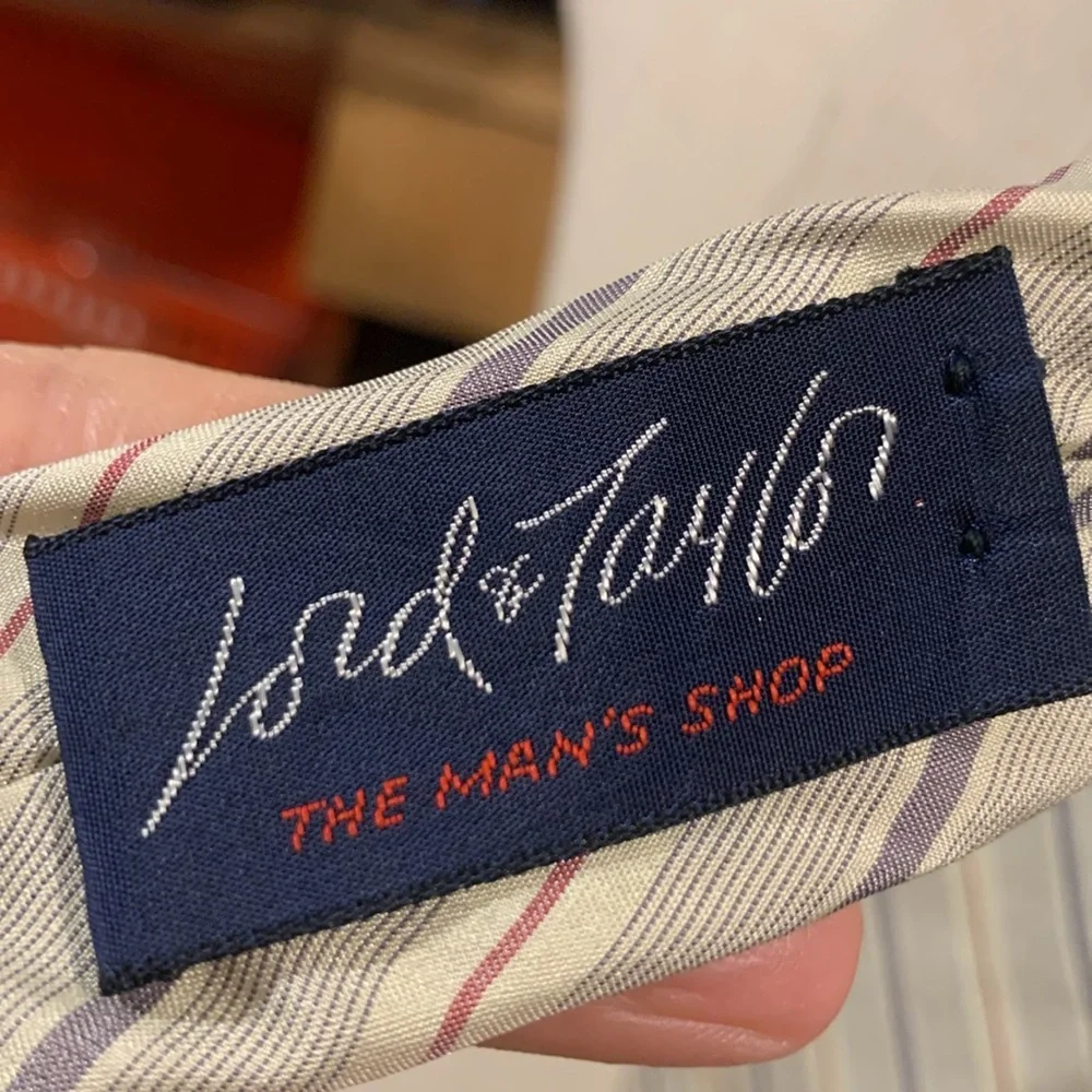 80’s YSL YVES ST LAURENT 100% SILK STRIPED DIAGONAL NECKTIE - Picture 6 of 11